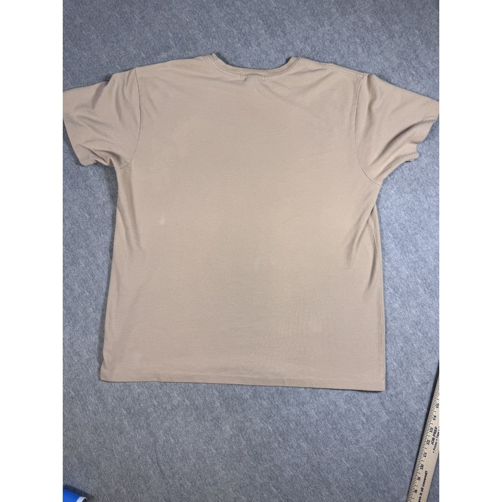 POLO RALPH LAUREN Vintage Shirt Men L Beige Cotton Pony Logo Preppy - Picture 4 of 15